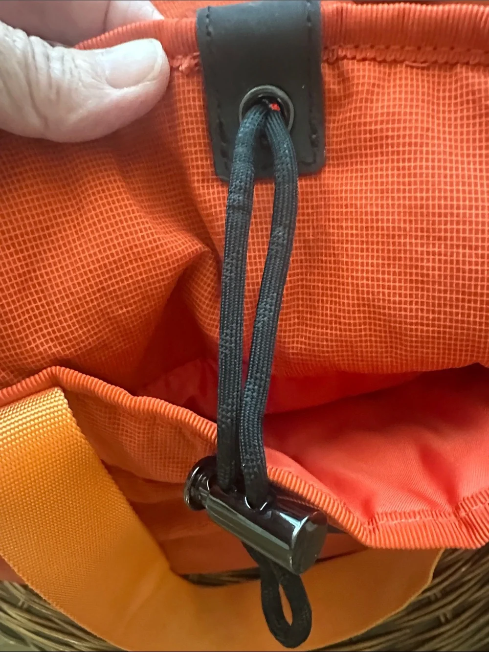 lululemon athletica Orange Quilted Duffel with Bright Straps